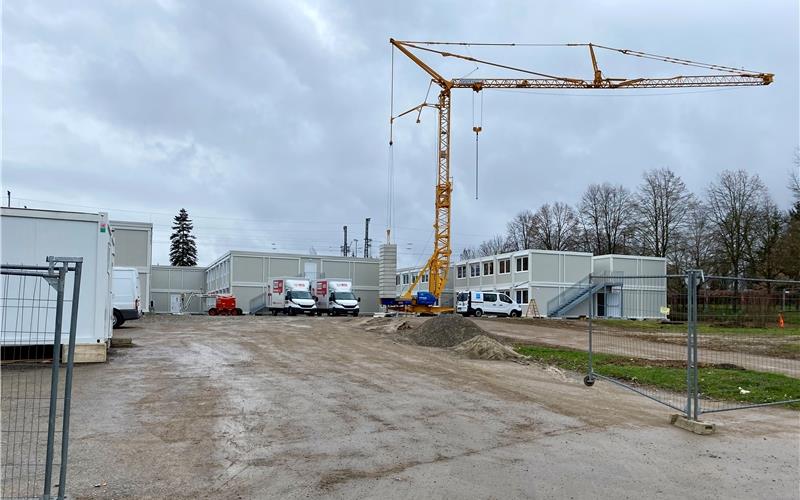 Erster Bauabschnitt für Flüchtlingscontaineranlage bis Ostern fertig