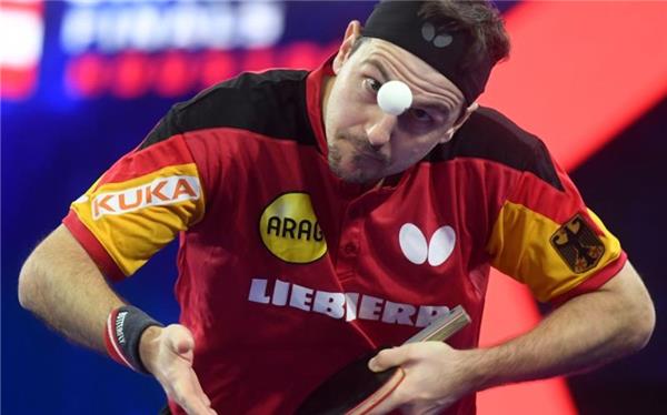 Tischtennis Star Timo Boll Hat WM Medaille Sicher