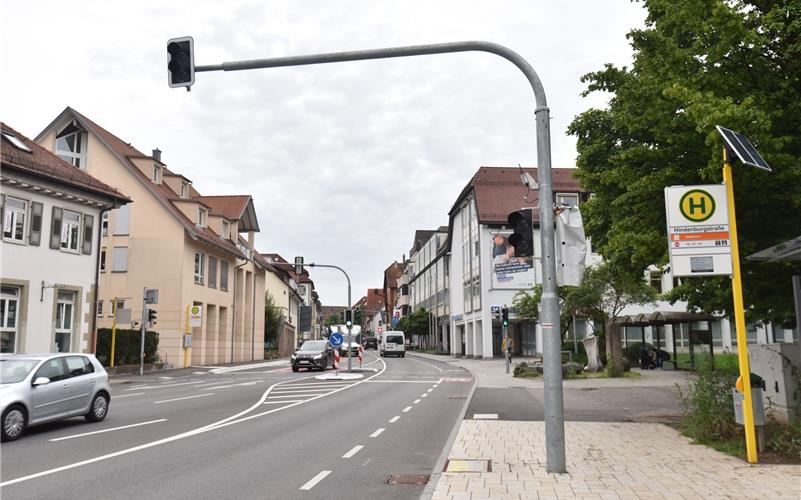 Bushaltestelle in der HindenburgstraßeGB-Foto (Archiv): Vecsey