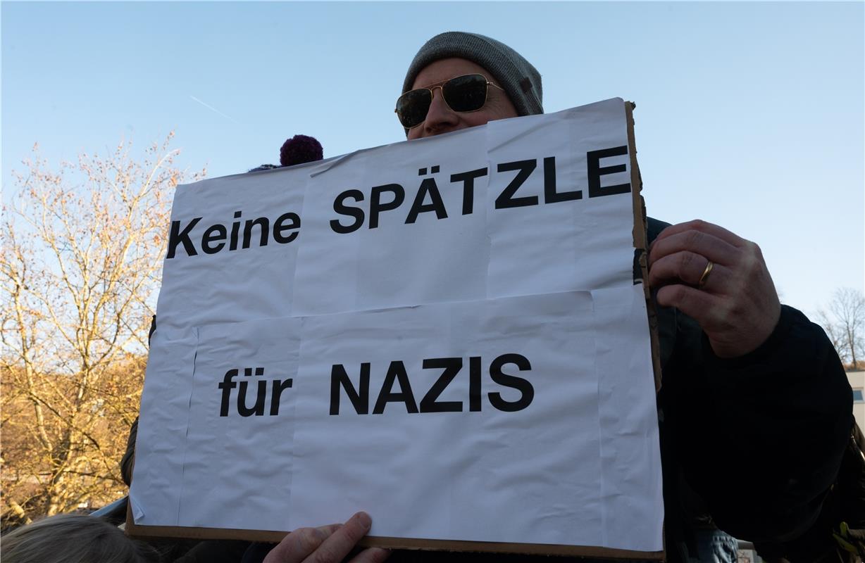 Demo "Hbg gegen Rechts" Herrenberg - Anti AFD Demonstration -  1 / 2025 Foto: Sc...