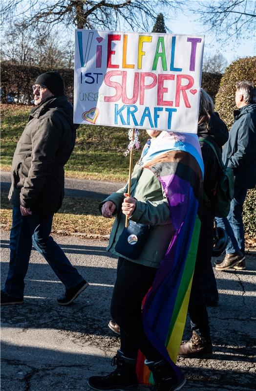 Demo "Hbg gegen Rechts" Herrenberg - Anti AFD Demonstration -  1 / 2025 Foto: Sc...