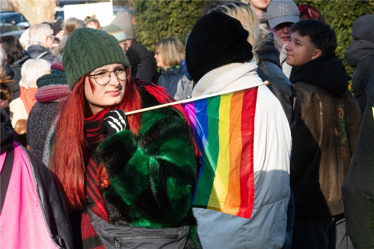 Demo "Hbg gegen Rechts" Herrenberg - Anti AFD Demonstration -  1 / 2025 Foto: Sc...