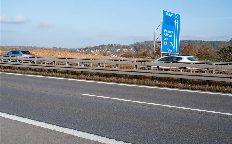 Der Gärtringer Teilort Rohrau (im Hintergrund) ist vom Autobahn-Lärm betroffen. GB-Foto: Vecsey