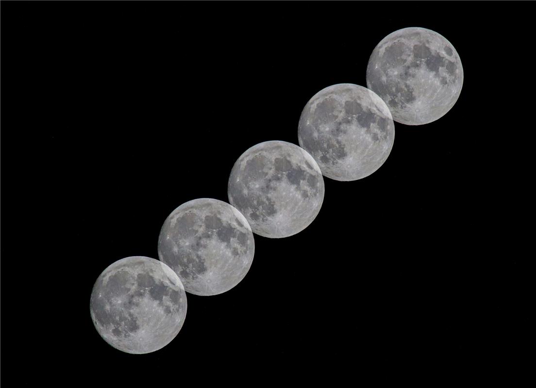 Der Supermond wurde am 16.10 24 fotografiert.  Von Natalie Politz aus Hildrizhau...