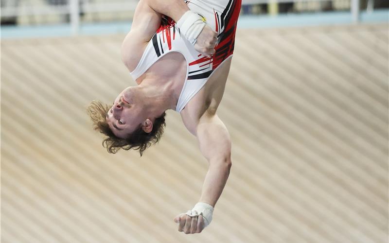 Florian Ludwig punktete als Einziger WTG-Turner an den Ringen. GB-Foto: Hrivatakis