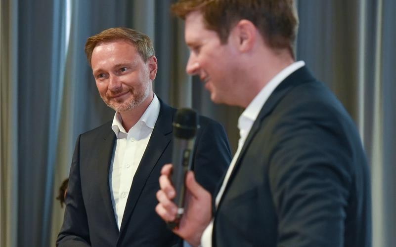 Für beide endet die Mitgliedschaft in der Bundesregierung: Finanzminister Christian Lindner (links) und der Böblinger Bundestagsabgeordnete Florian Toncar. GB-Foto: Vecsey