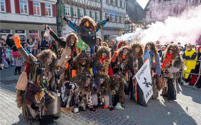 Pferdemarkt, Umzug, Krämermarkt, Kneipenfasching: Bilder vom Fasnetsdienstag in Herrenberg