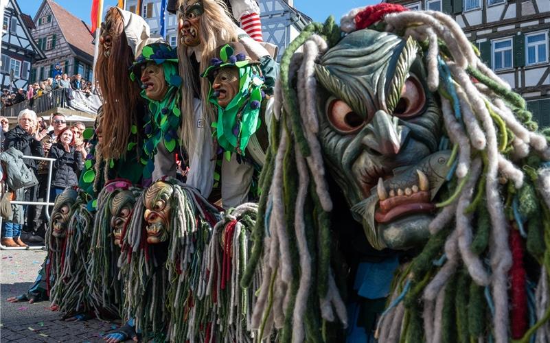 Pferdemarkt, Umzug, Krämermarkt, Kneipenfasching: Bilder vom Fasnetsdienstag in Herrenberg