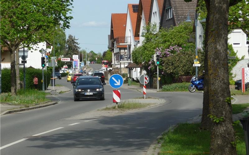 Hildrizhausener Ortsdurchfahrt:Hier soll Tempo 40 vorgeschrieben werden. GB-Foto: Reichert
