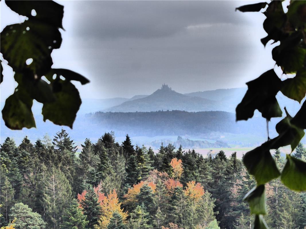 Hohenzollern im herbstlichen Dunst. Von Helga Schmickl aus Herrenberg.