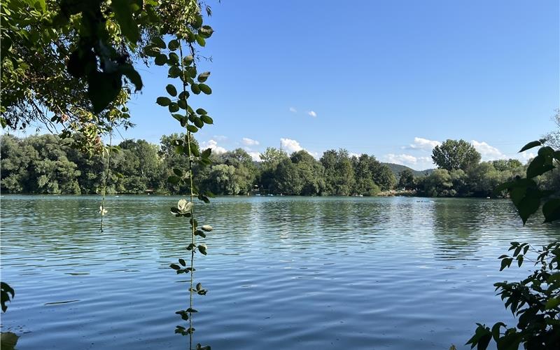 Natur pur bietet der Hirschauer Baggersee Badegästen aus der weiten Umgebung.GB-Foto: Straub