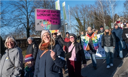 Demo "Hbg gegen Rechts" Herrenberg - Anti AFD Demonstration -  1 / 2025 Foto: Schmidt