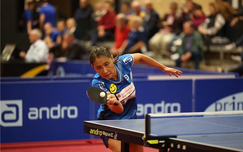 Qianhong Gotsch garantierte Jahrzehnte lang erstklassigen Tischtennissport bei dem Bundesligateam der SV Böblingen. Diese Ära geht nun zu Ende. GB-Foto: Holzapfel