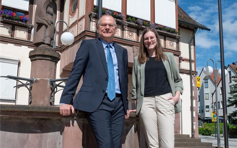 Ralph Süßer und Tina Ohngemach: „Wir wollen nicht, dass der Bürgermeister einen Berg voller unerledigter Aufgaben vorfindet, wenn er zurückkommt.“ GB-Foto: Vecsey