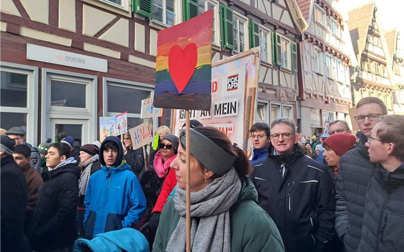 Großdemo am Sonntag in Herrenberg gegen rechts: 6000 Menschen in der Innenstadt