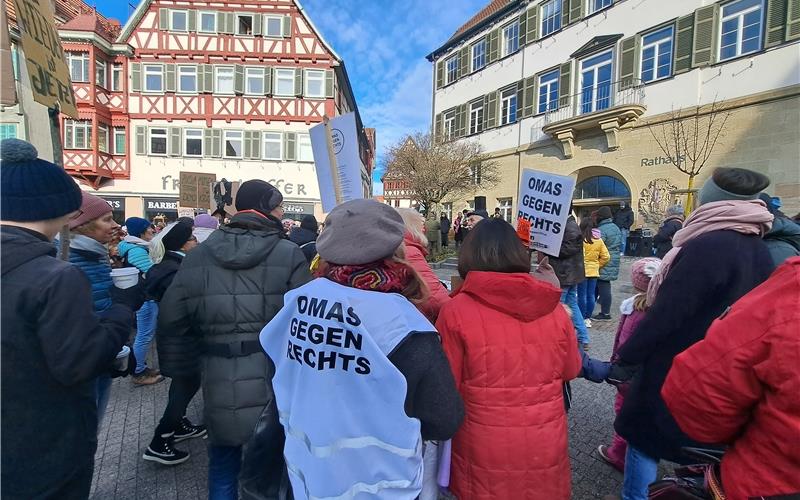 Großdemo am Sonntag in Herrenberg gegen rechts: 6000 Menschen in der Innenstadt