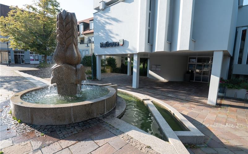 Weil der Rathausbrunnen vergangenes Jahr undicht war, stieg der Wasserverbrauch um rund 50 Prozent. GB-Foto: Vecsey