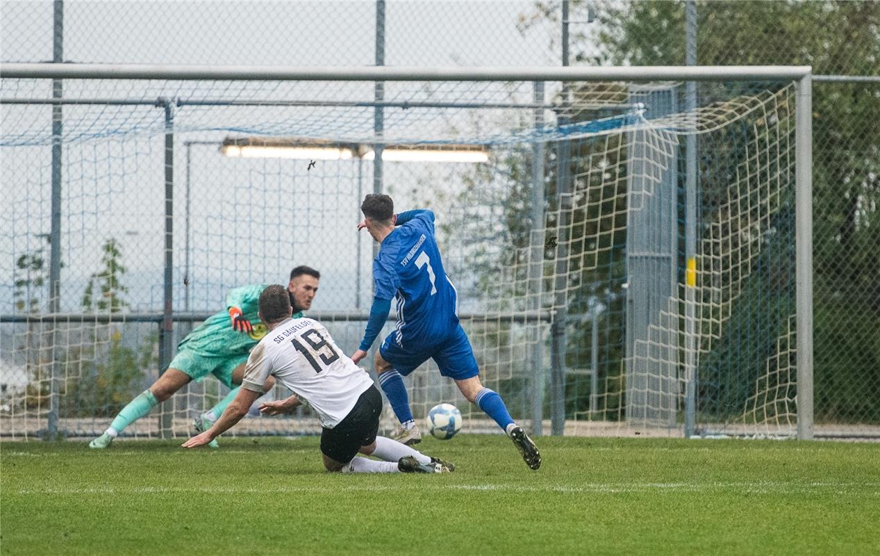 das 2-0 durch Pascal Buyer Gäufelden - TSV Hildrizhausen 11 / 2024 Foto:  Schmid...