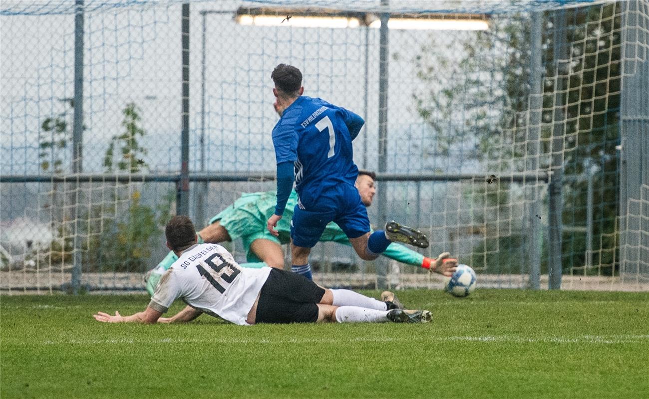 das 2-0 durch Pascal Buyer Gäufelden - TSV Hildrizhausen 11 / 2024 Foto:  Schmid...